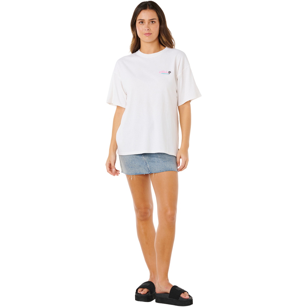 2026 Rip Curl S Aloha Heritage T-shirt Til Kvinder 0N3WTE - Bone